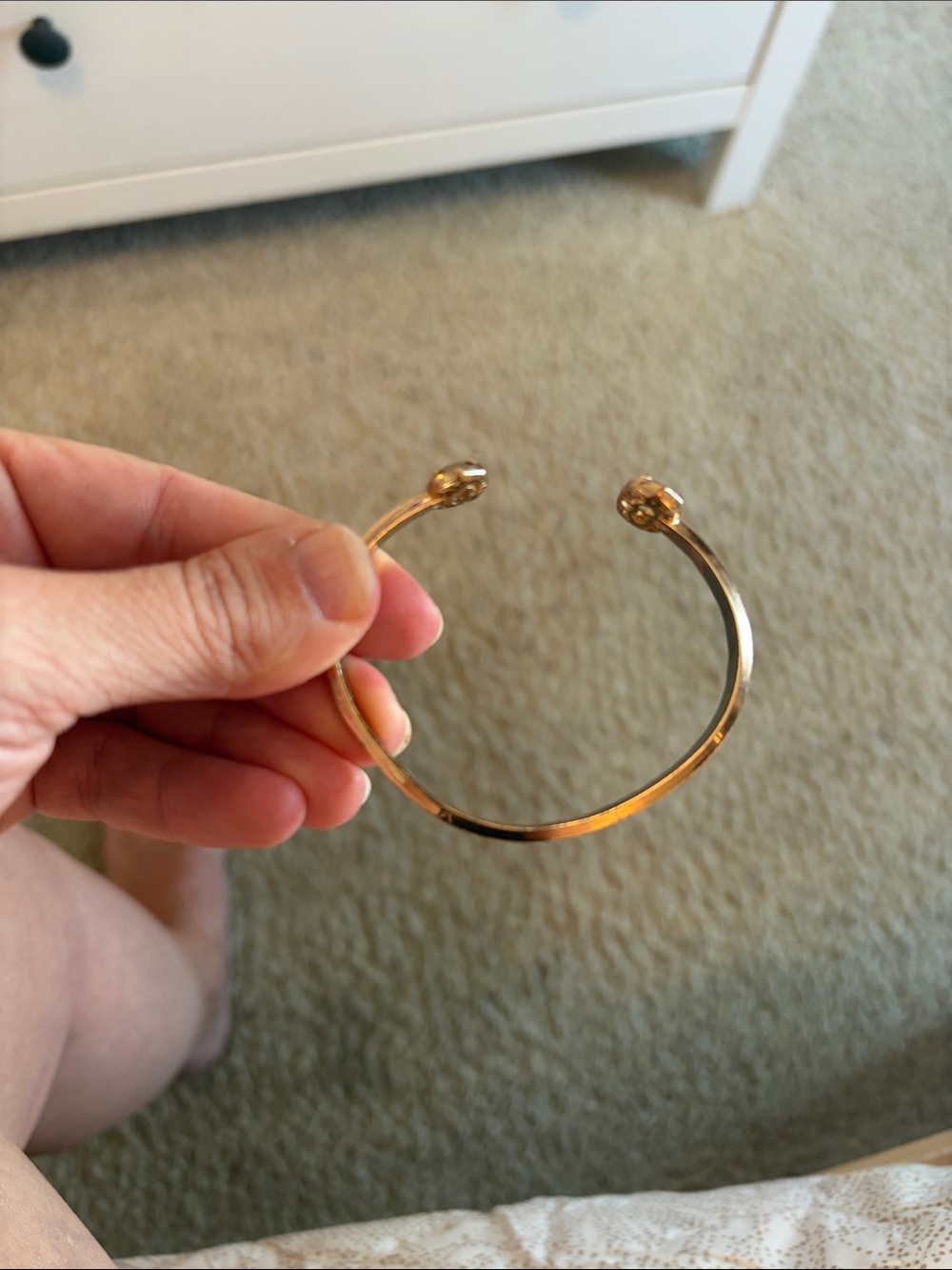 Kendra Scott Rose Gold Crystal Stone Cuff Bracelet - Picture 4 of 4